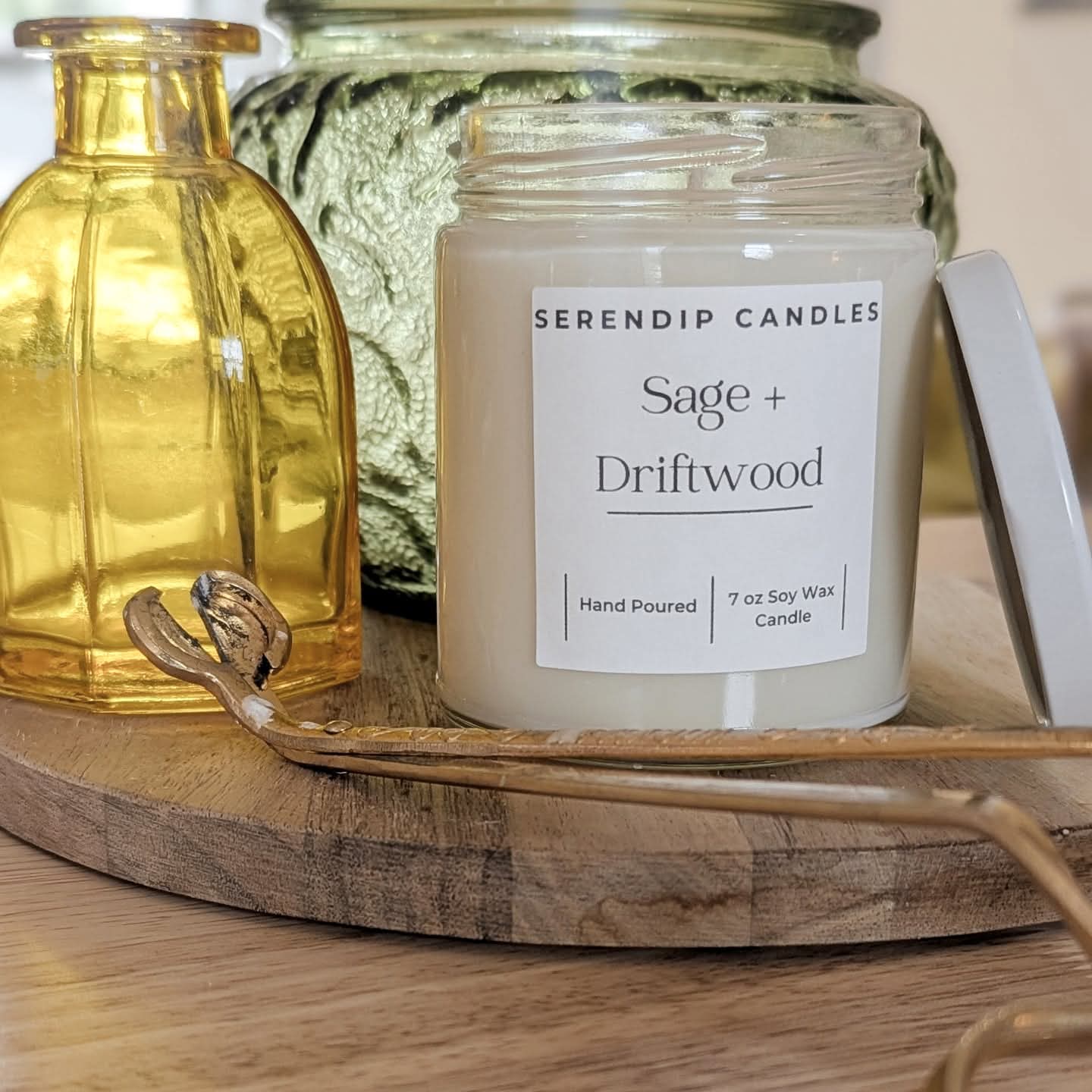 7 oz. Sage + Driftwood Soy Wax Candle