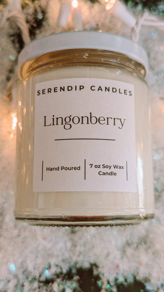 7 oz Lingonberry Soy Wax Candle