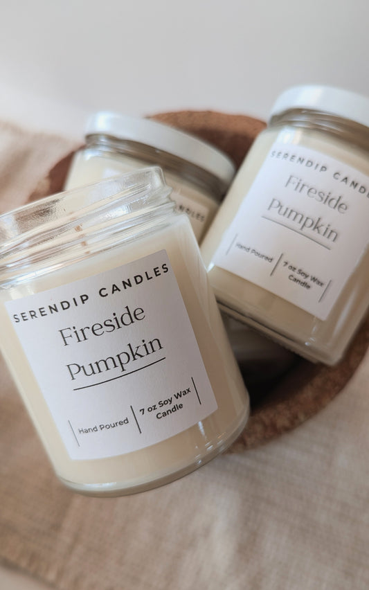 7 oz Fireside Pumpkin Soy Wax Candle